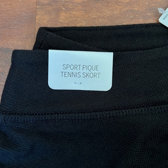 VS Pink Piqué Tennis Skort large black stretchy sweat wicking - Picture 5 of 9
